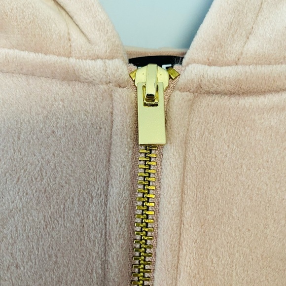 Express Velour Zip Up Hoodie Size Small Super Soft & Cozy Mauve Pink - Picture 9 of 9